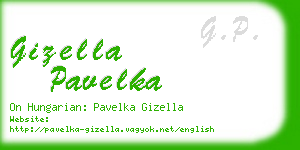 gizella pavelka business card